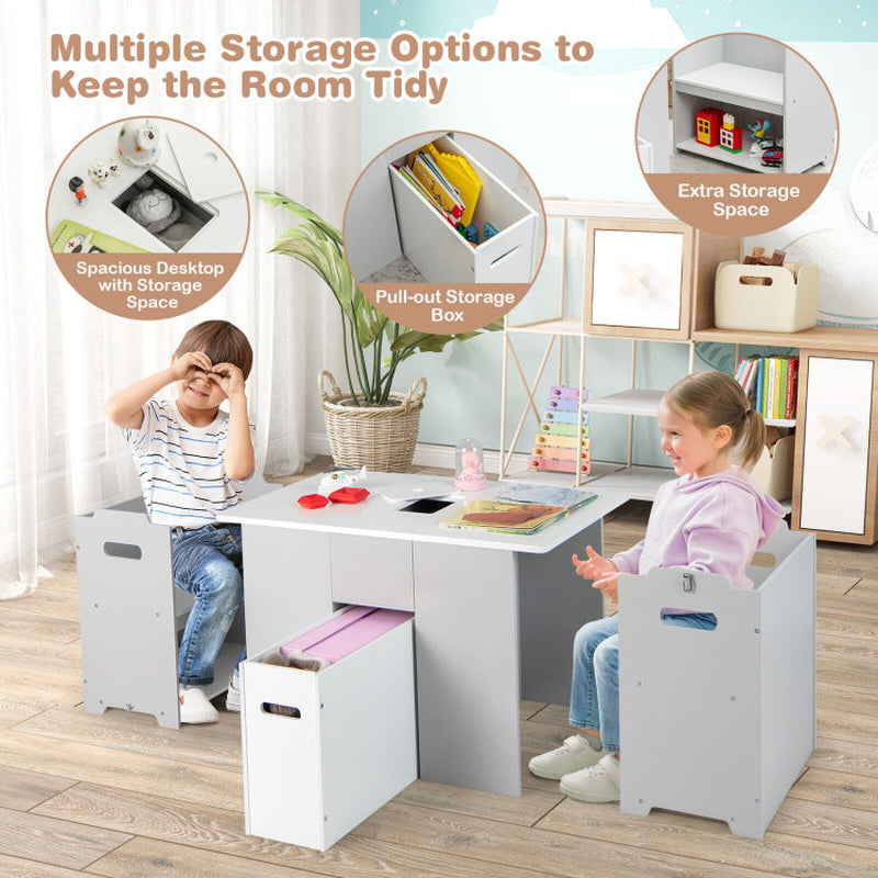 4-In-1 Kids Table and Chairs